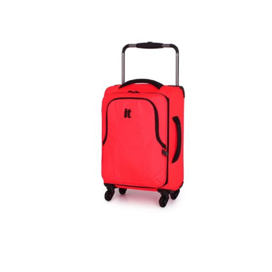 IT Luggage World's Lightest Small 4 Wheel Suitcase - Red