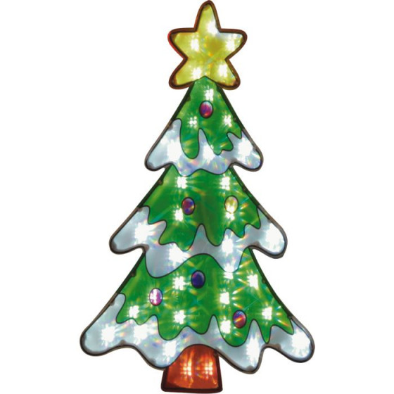 Illuminated Tree Silhouette Christmas Decoration