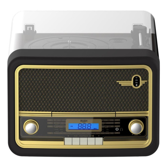 Bush Classic Retro Turntable FM Radio Record & CD Player with Bluetooth