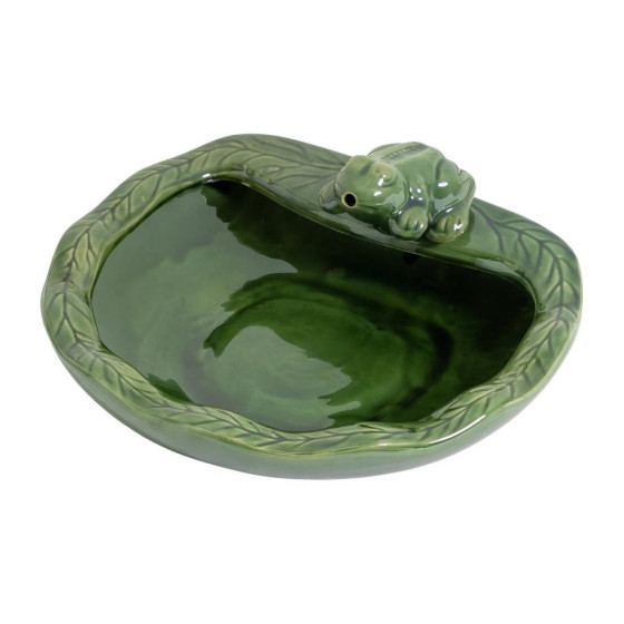 35cm Frog Solar Ceramic Water Feature by Solaray