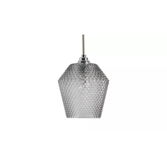 Habitat Nubia Faceted Glass Shade - Smoke Grey