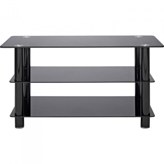 Black Glass 42 Inch Slimline TV Stand