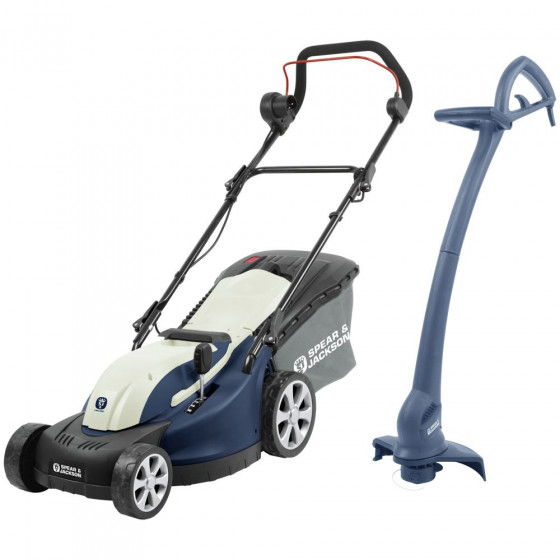 Spear & Jackson 1300W Rotary Lawnmower & 350W Grass Trimmer