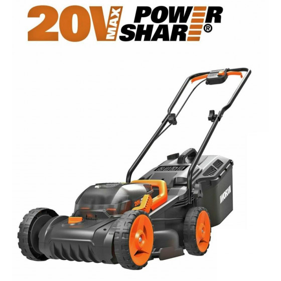 WORX WG779E Cordless 34cm 20v MAX Rotary Lawnmower - 2 Batteries
