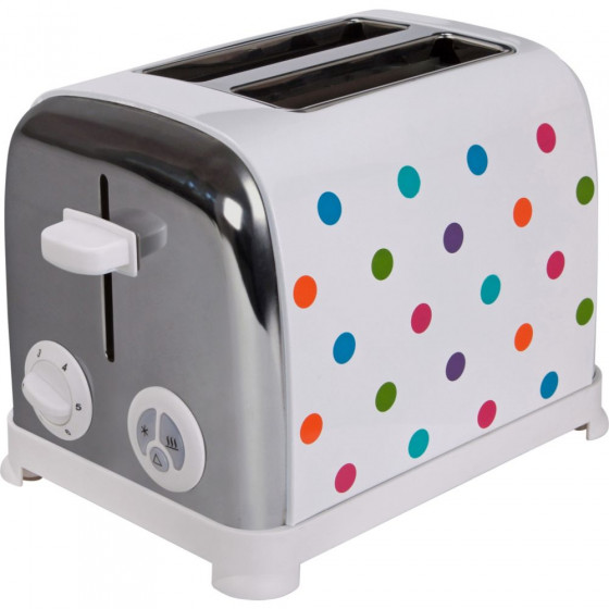 ColourMatch 2 Slice Stainless Steel Toaster - Bright Spots