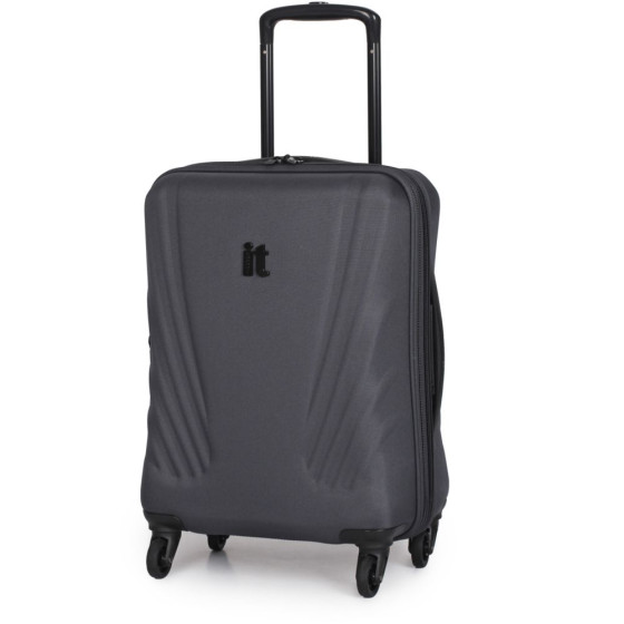 IT Luggage Frameless Small 4 Wheel Suitcase - Charcoal