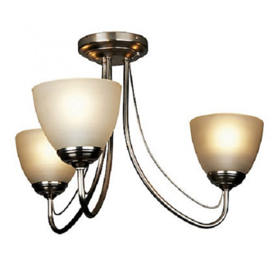 Rome Light Fitting - Satin Nickel - 3 Light
