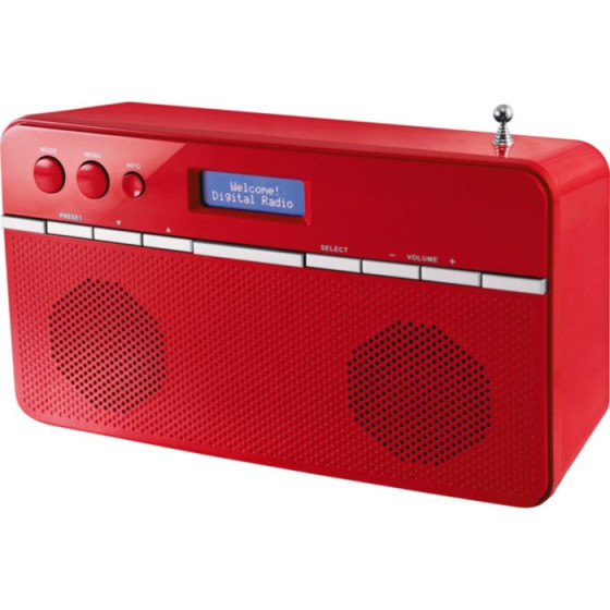 Bush Stereo DAB Radio - Red