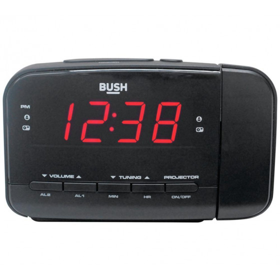 Bush Projection Alarm Clock - Black