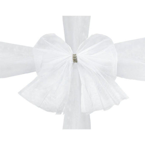 Home Silver Christmas Door Bow