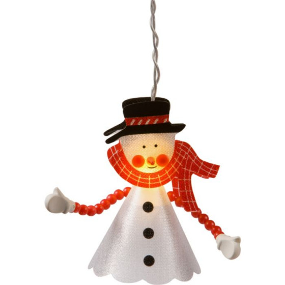 2m Snowman Shaped Christmas Lights - Multicoloured