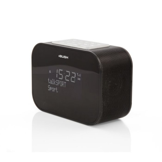 Bush Big Display DAB Alarm Clock Radio - Black