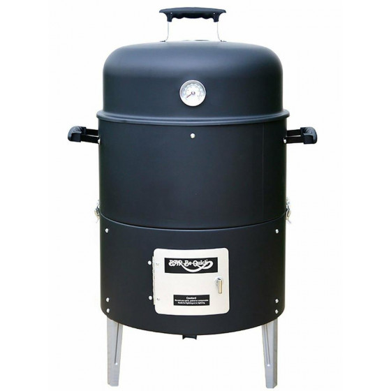 Bar-Be-Quick Charcoal Smoker And Grill - Black