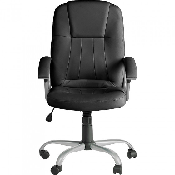 Taylor Gas Lift Leather Effect Office Chair - Black