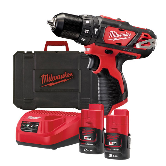 Milwaukee M12BDD-202C 12v Compact Drill Driver - 2 Batteries