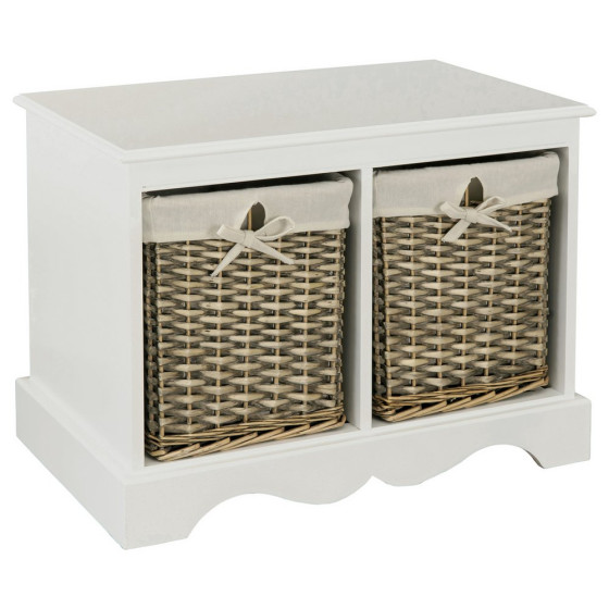 Home Malvern Hallway Shoe Storage Bench - White (Slight Damage To Front Left)