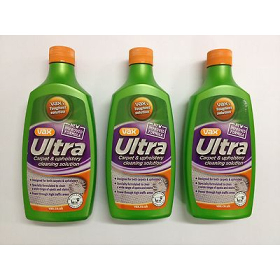 Pack of 3 Vax Ultra (473ml) Carpet Upholstery Solution