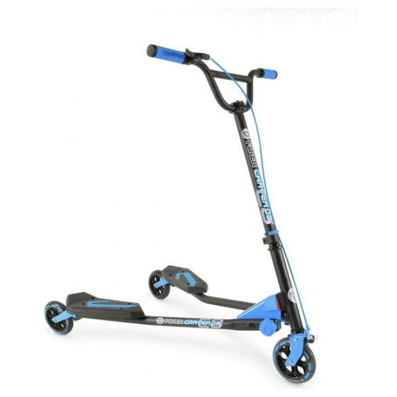 Yvolution Fliker C3 Scooter - Matte Black/Blue