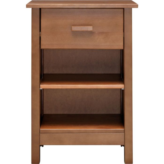 Milsten 1 Drawer Bedside Chest - Oak Effect.