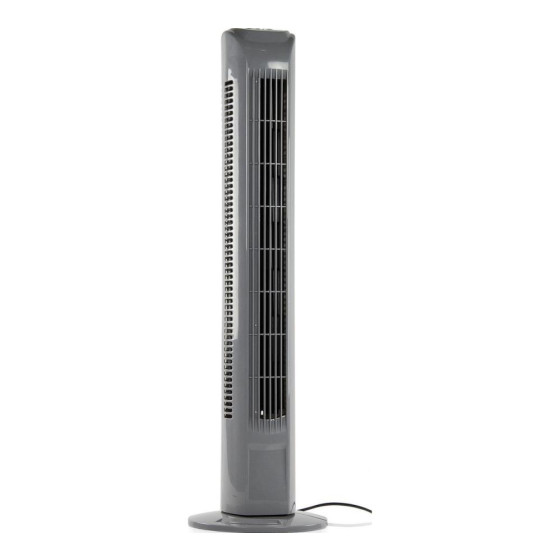 Challenge 3 Speed Oscillating Tower Fan - Grey (No Remote Control)