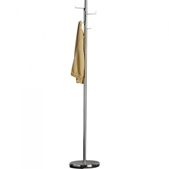 Metal Coat and Hat Stand - Chrome Effect