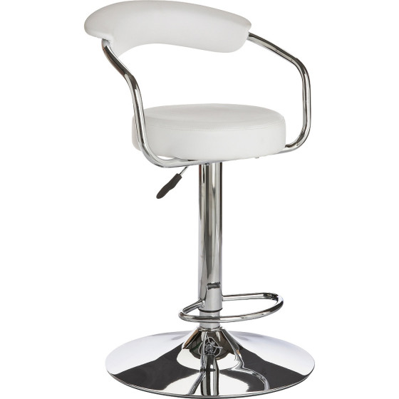 Home Executive Gas Lift Bar Stool - White
