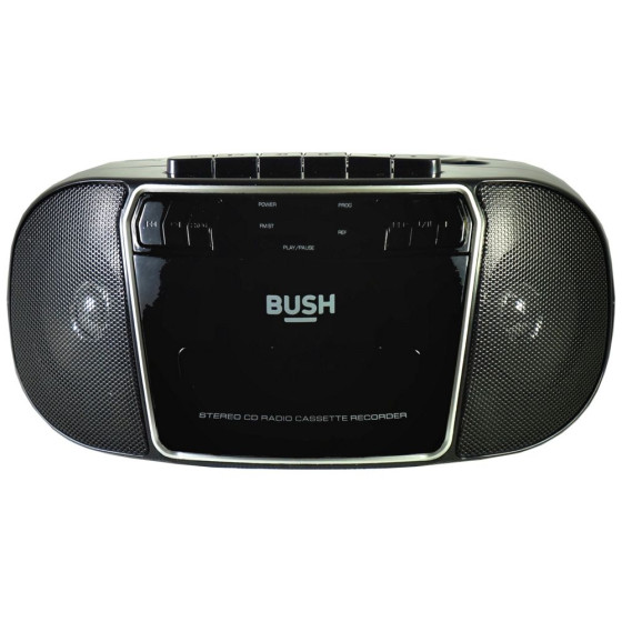 Bush KBB500 CD Radio Cassette Player Boombox - Black & Silver