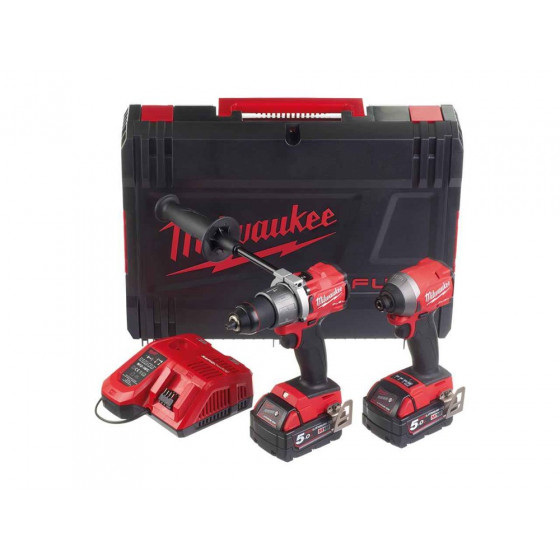 Milwaukee M18FPP2A2-502X 18v Li-ion Fuel Dynacase Twin Pack Kit