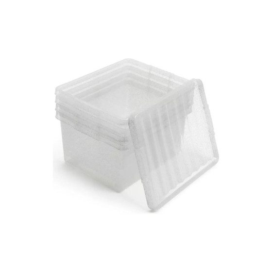 Home 3 x 27 Litre Glitter Storage Boxes - Silver