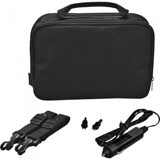 10 Inch Gadget Bag with Car Charger - Black