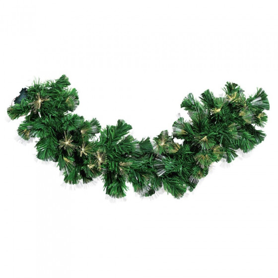 Fibre Optic LED Battery Operated Garland - Warm White