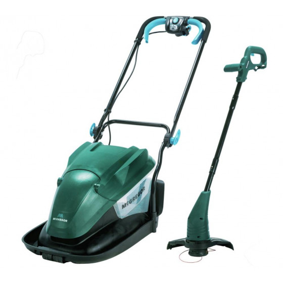 McGregor 33cm Corded Hover Lawnmower 1500w & Trimmer 320w