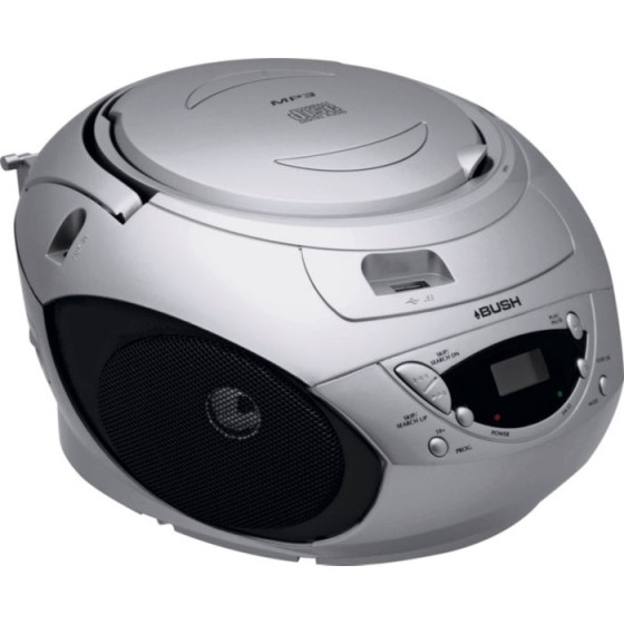 Bush Portable CD Player with USB Dock - Silver.