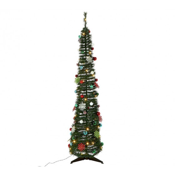 Home Pop Up Very Merry Christmas Tree - Green