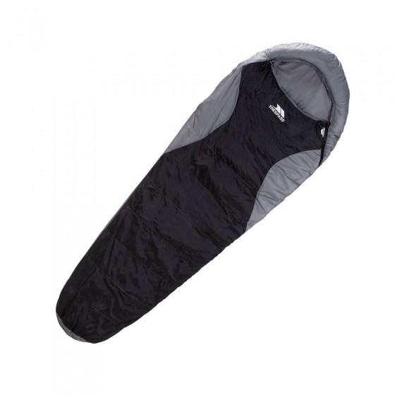 Trespass 400GSM Mummy Sleeping Bag - Black & Grey
