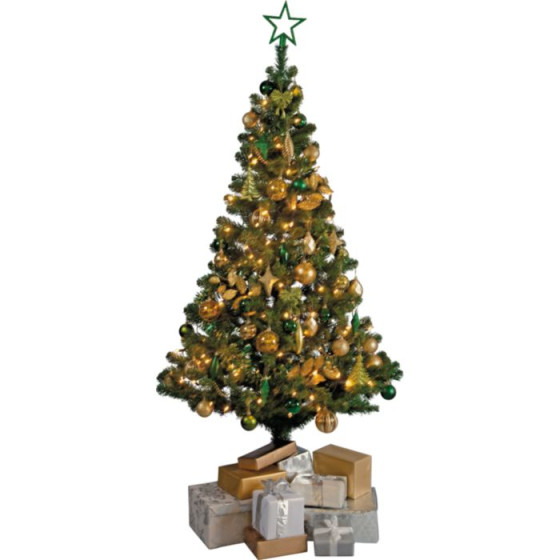 Green and Gold Christmas Tree - 6ft