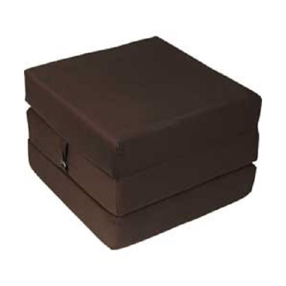 Single Mattress Cube Chair Bed - Chocolate