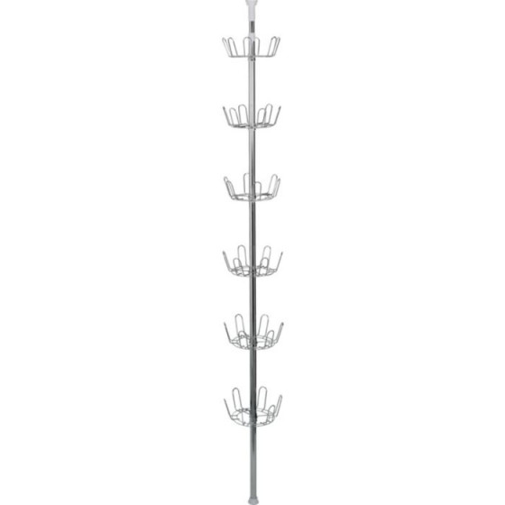 Shoe Storage Organiser with Telescopic Pole - Chrome Plated