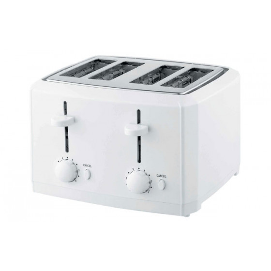 Cookworks 4-Slice White Toaster