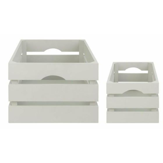 Home Pack Of 2 Storage Crates - Grey