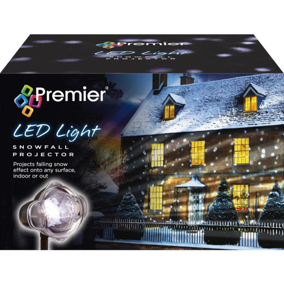 Premier Decorations 18cm Christmas Snowfall Projector