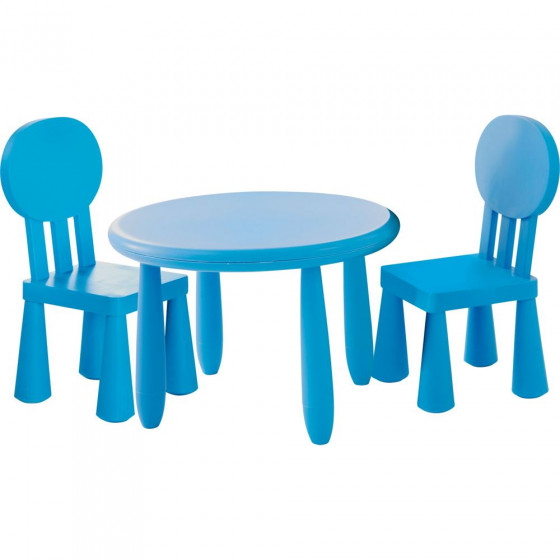Funky Plastic Chair and Table - Blue