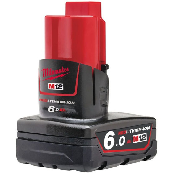 Milwaukee 12v M12B6 M12 6.0Ah Red Lithium-Ion Battery 
