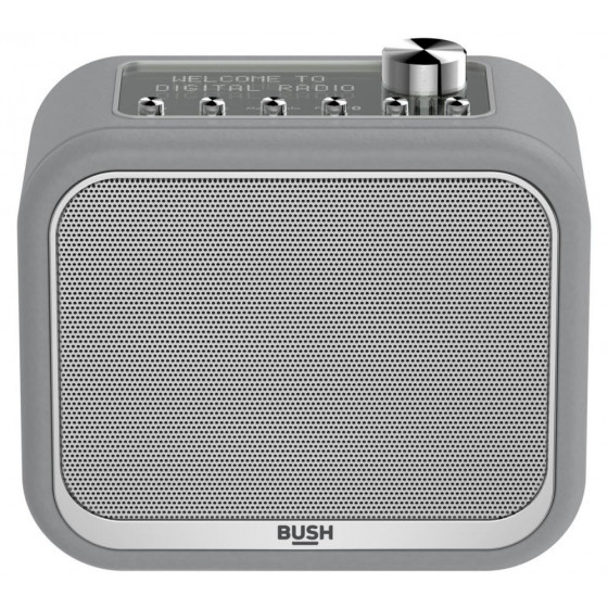 Bush Classic Mono Leather DAB Radio - Grey