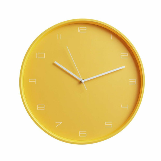 Habitat Mid Century Wall Clock - Mustard