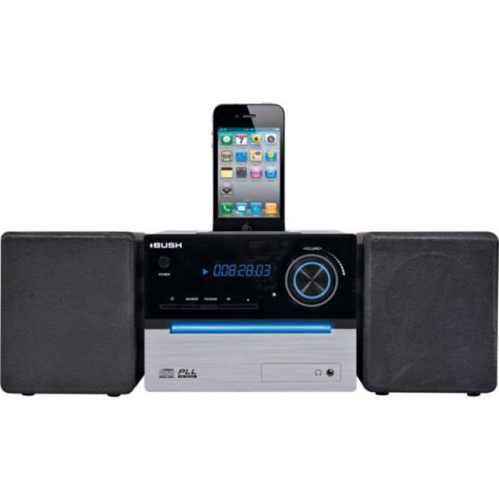 Bush CD Micro System with Dock - Black