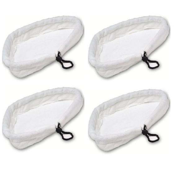 Pack of 4 Generic Washable Steam Mop Hard Floor Microfibre Cleaning Pad