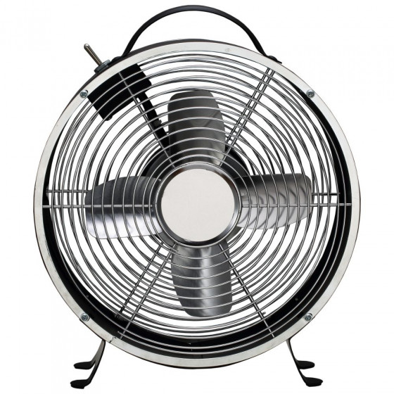 Challenge Clock Style Black Desk Fan - 8 Inch