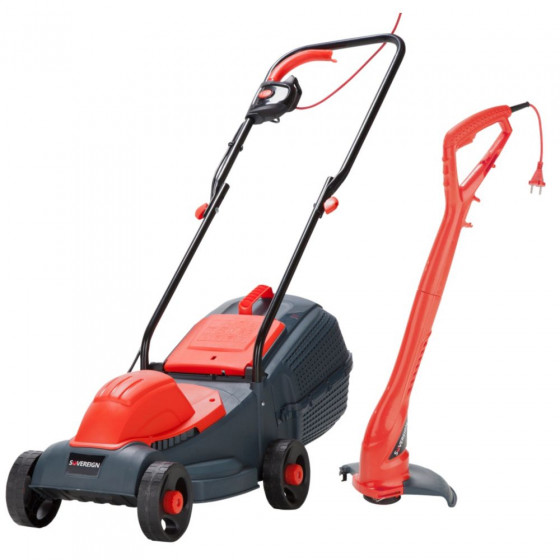 Sovereign Electric Rotary 1000w Mower & 250w Grass Trimmer (B Grade)
