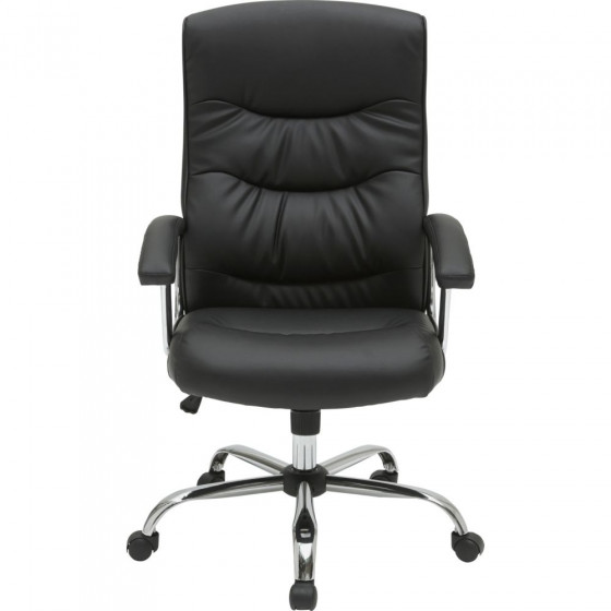 Sydney Gas Lift Leather Faced Office Chair - Black